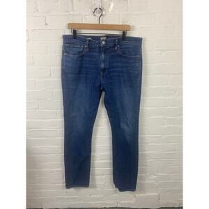 J. Crew Women's Straight Leg Denim Jeans Mid Rise Stretch Blue Size W36XL36